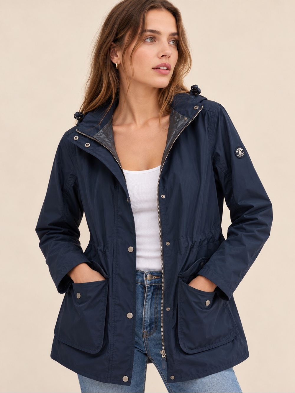 Barbour Rain Jacket Navy size 6